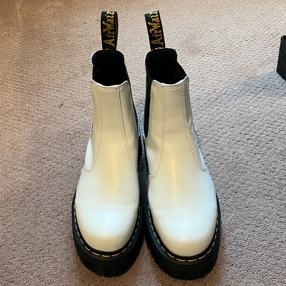 Dr. Martens 2976 Platform Chelsea Boot - White - Picture 1 of 5